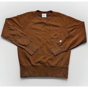 Champion x Todd Snyder Crewneck Pocket Sweatshirt Mens Brown Size Medium Sweater